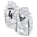 Ncoe H.Texans #4 Woody Marks Player Arctic Camo Salute to Service Hoodies Limited Game Stitched Jerseys