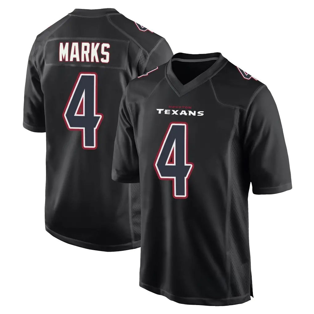 Ncoe H.Texans #4 Woody Marks Player Black Fashion Home Game Stitched Jerseys