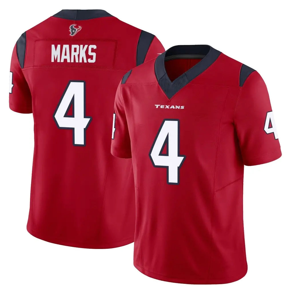 Ncoe H.Texans #4 Woody Marks Player Red Limited Vapor F.U.S.E. Home Game Stitched Jerseys