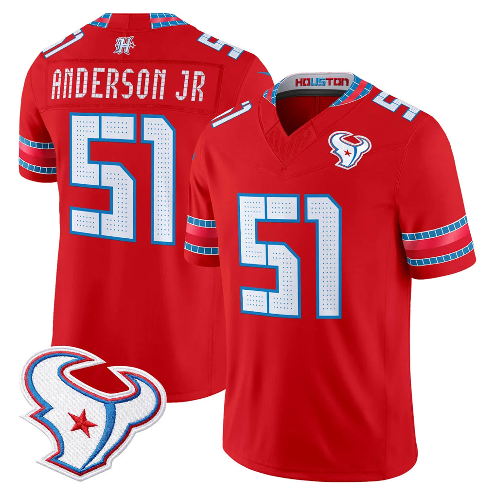 Ncoe H.Texans #51 Will Anderson Jr. Player Red 2026 Rivalries Vapor Limited Home Game Stitched jerseys