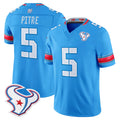 Ncoe H.Texans #5 Jalen Pitre Player Blue 2026 Rivalries Vapor Limited Home Game Stitched jerseys