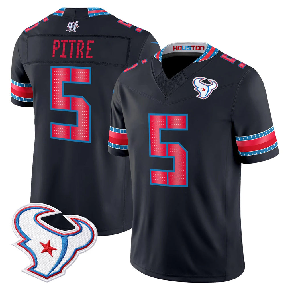 Ncoe H.Texans #5 Jalen Pitre Player Navy 2026 Rivalries Vapor Limited Home Game Stitched jerseys