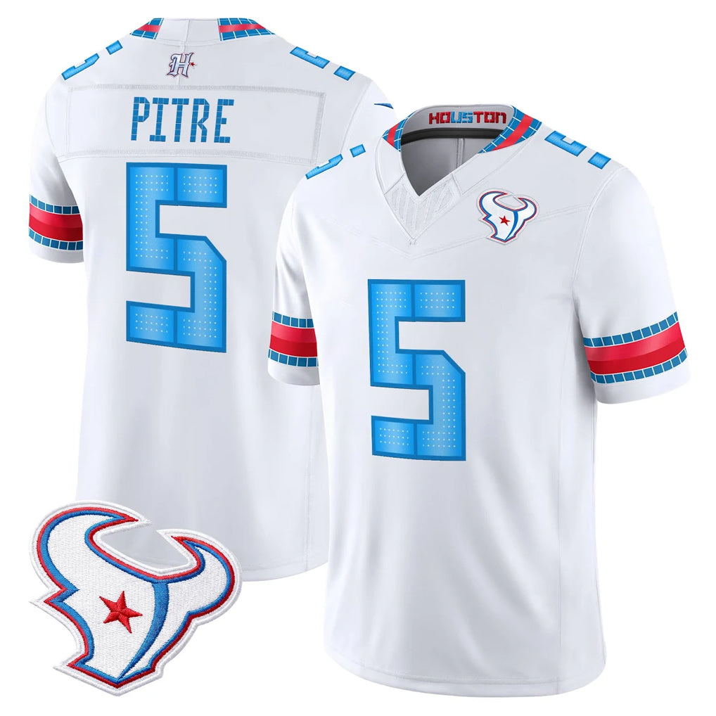 Ncoe H.Texans #5 Jalen Pitre Player White 2026 Rivalries Vapor Home Game Stitched jerseys