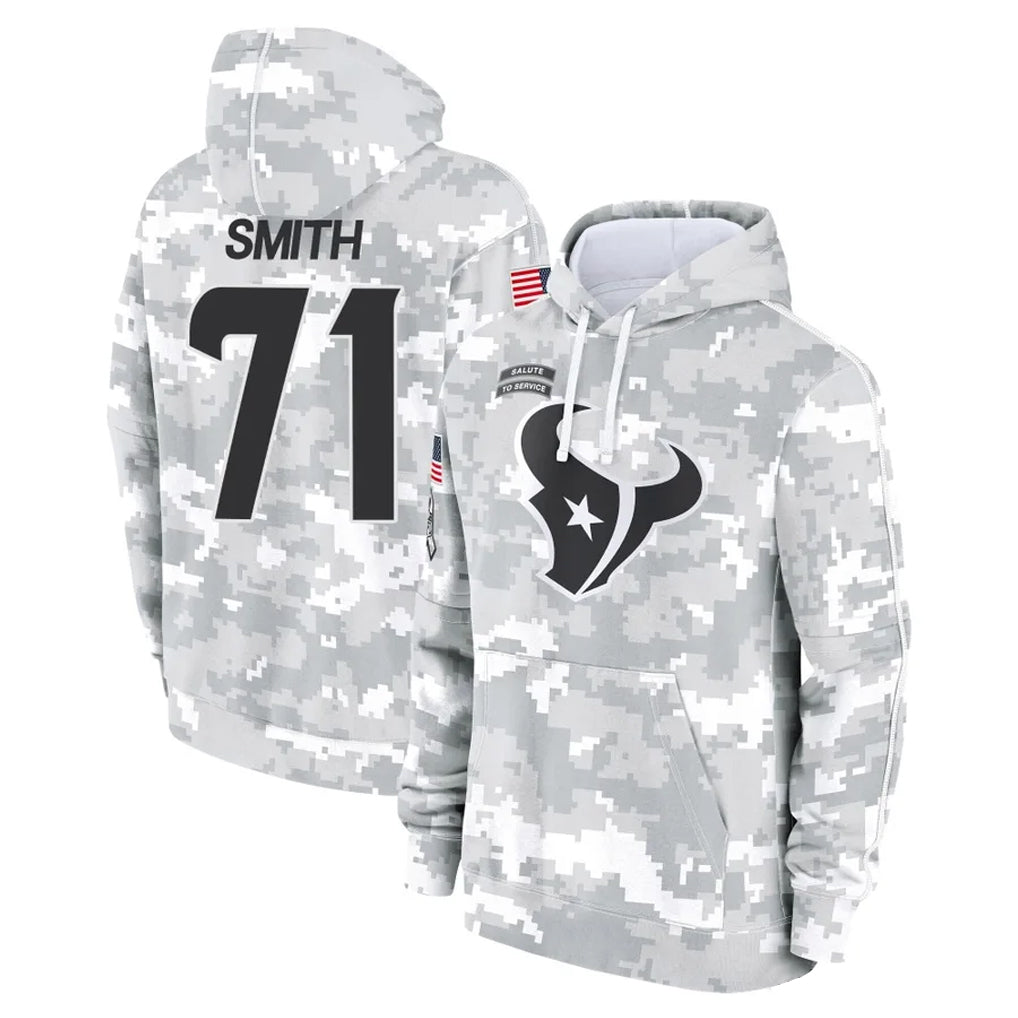 Ncoe H.Texans #71 Braden Smith Player Arctic Camo Salute to Service Hoodies Limited Game Stitched Jerseys