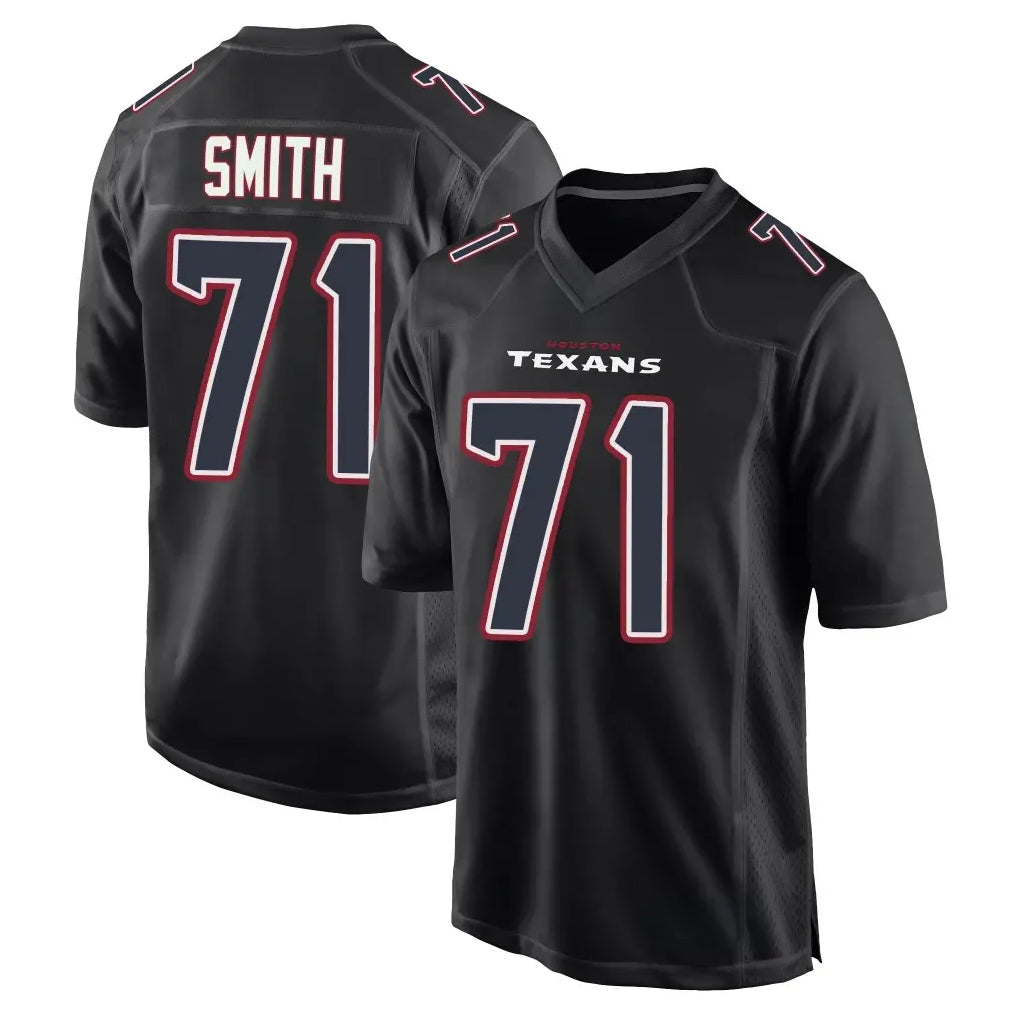 Ncoe H.Texans #71 Braden Smith Player Black Fashion Home Game Stitched Jerseys