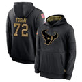Ncoe H.Texans #72 Tommy Togiai Player Black Salute to Service Hoodies Limited Game Stitched Jerseys