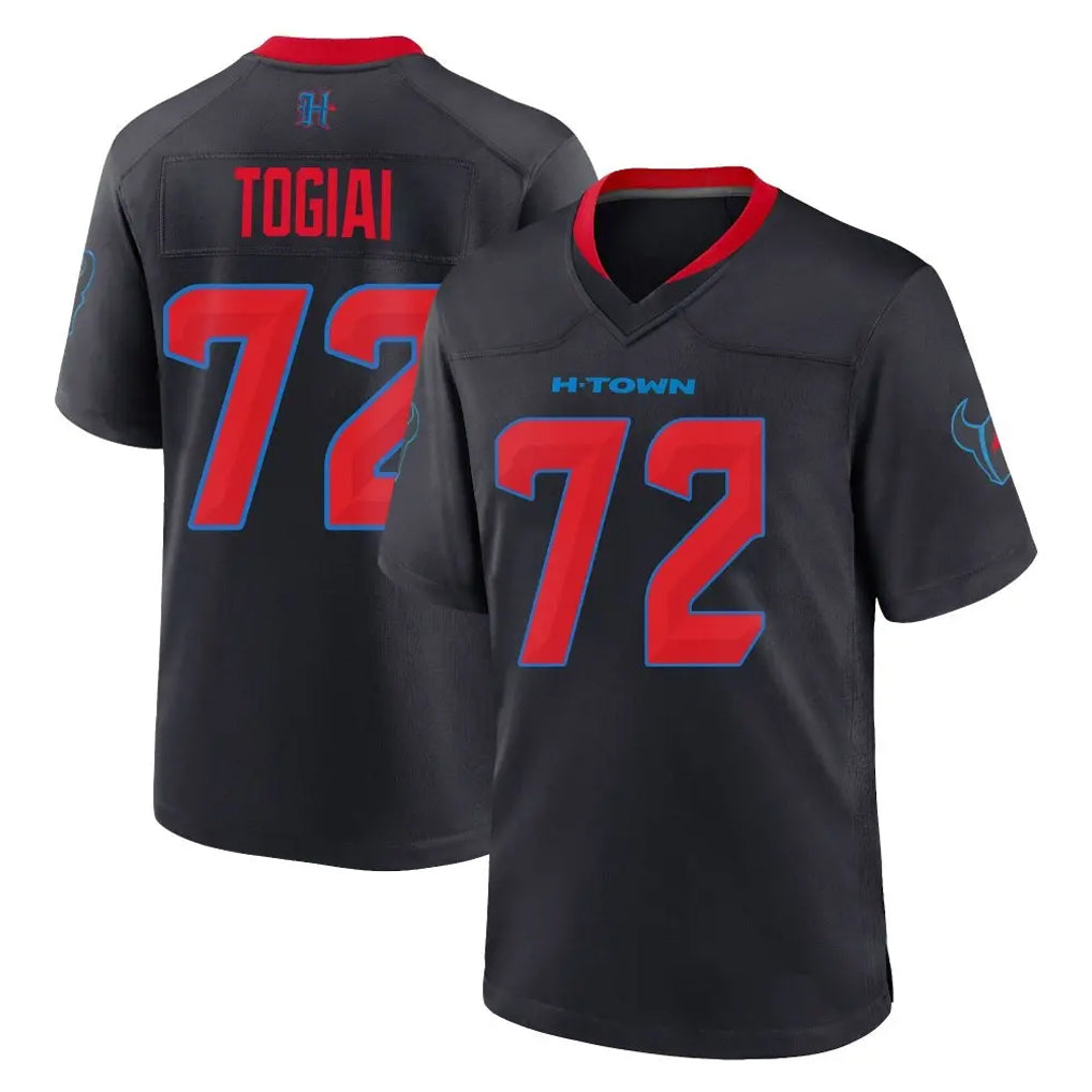 Ncoe H.Texans #72 Tommy Togiai Player Navy 2nd Alternate Home Game Stitched Jerseys