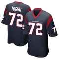 Ncoe H.Texans #72 Tommy Togiai Player Navy Home Game Stitched Jerseys