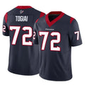 Ncoe H.Texans #72 Tommy Togiai Player Navy Limited Vapor F.U.S.E. Home Game Stitched Jerseys