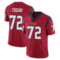 Ncoe H.Texans #72 Tommy Togiai Player Red Limited Vapor Untouchable Home Game Stitched Jerseys