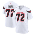 Ncoe H.Texans #72 Tommy Togiai Player White Home Game Stitched Jerseys