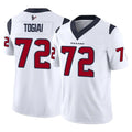 Ncoe H.Texans #72 Tommy Togiai Player White Limited Vapor F.U.S.E. Home Game Stitched Jerseys