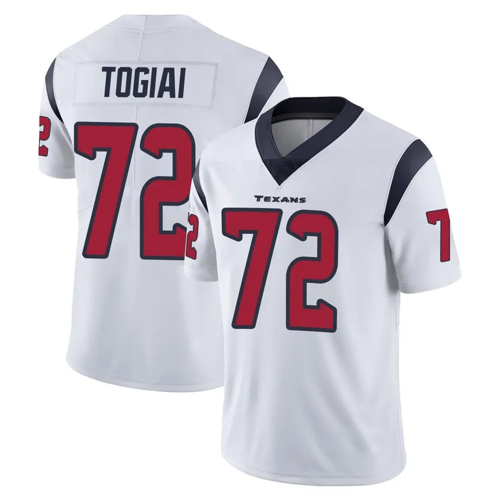 Ncoe H.Texans #72 Tommy Togiai Player White Limited Vapor Untouchable Home Game Stitched Jerseys