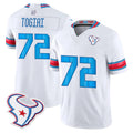 Ncoe H.Texans #72 Tommy Togiai Player White 2026 Rivalries Vapor Limited Home Game Stitched jerseys