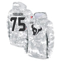 Ncoe H.Texans #75 Wyatt Teller Player Arctic Camo Salute to Service Hoodies Limited Game Stitched Jerseys