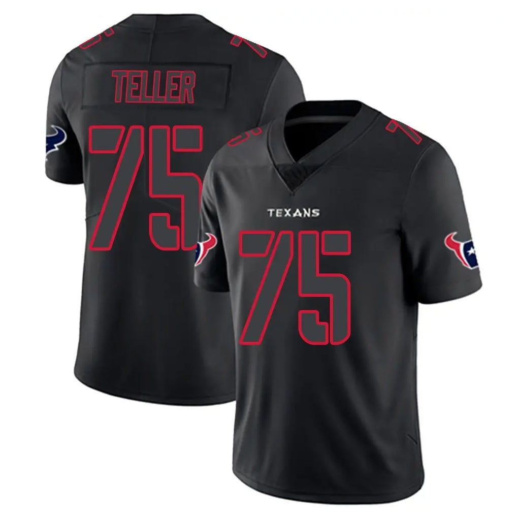 Ncoe H.Texans #75 Wyatt Teller Player Black Impact Limited Game Stitched Jerseys