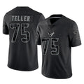 Ncoe H.Texans #75 Wyatt Teller Player Black Reflective Limited Game Stitched Jerseys