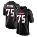 Ncoe H.Texans #75 Wyatt Teller Player Carbon Black Fashion Home Game Stitched Jerseys