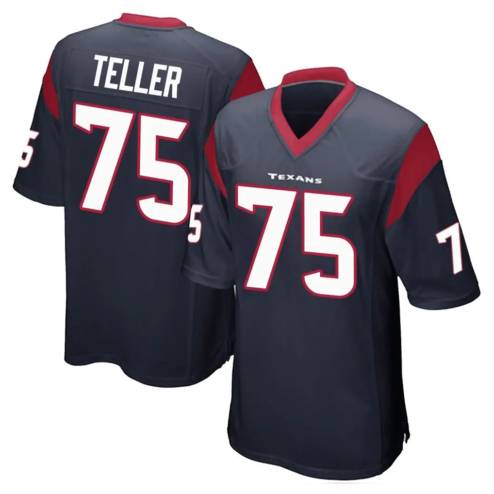 Ncoe H.Texans #75 Wyatt Teller Player Navy Home Game Stitched Jerseys
