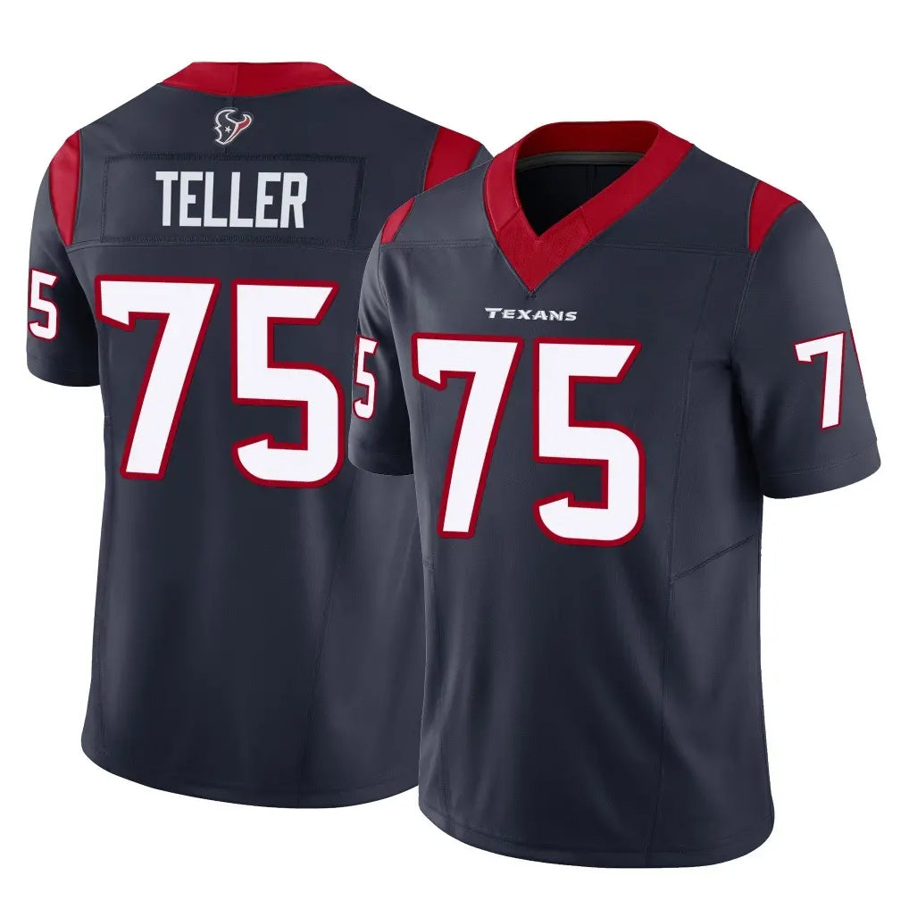 Ncoe H.Texans #75 Wyatt Teller Player Navy Limited Vapor F.U.S.E. Home Game Stitched Jerseys