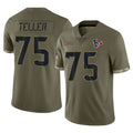 Ncoe H.Texans #75 Wyatt Teller Player Olive Salute To Service Limited Stitched Jerseys