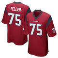 Ncoe H.Texans #75 Wyatt Teller Player Red Home Game Stitched Jerseys