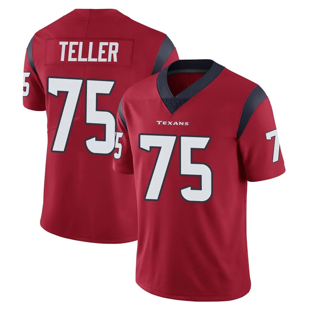 Ncoe H.Texans #75 Wyatt Teller Player Red Limited Vapor Untouchable Home Game Stitched Jerseys