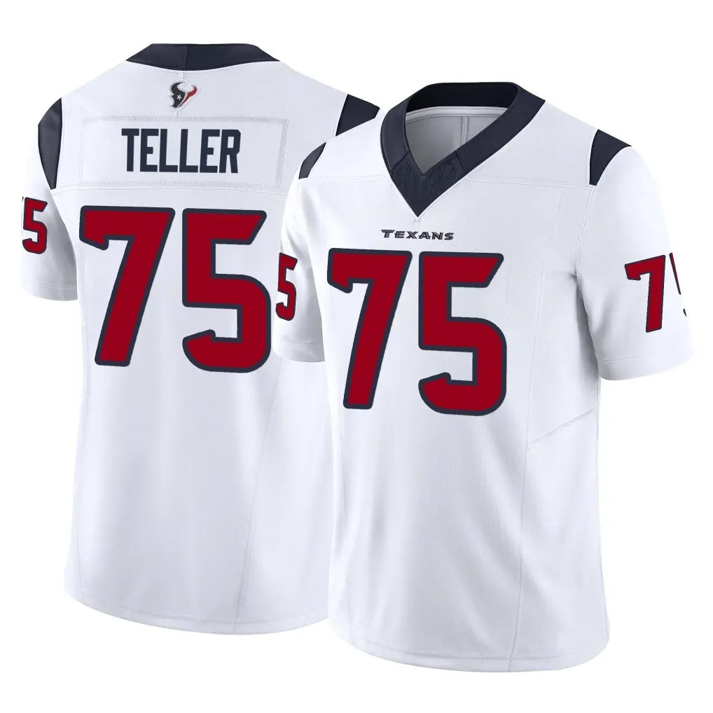Ncoe H.Texans #75 Wyatt Teller Player White Limited Vapor F.U.S.E. Home Game Stitched Jerseys