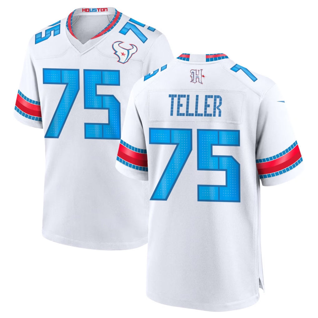 Ncoe H.Texans #75 Wyatt Teller Player White 2026 Rivalries Vapor Home Game Stitched jerseys