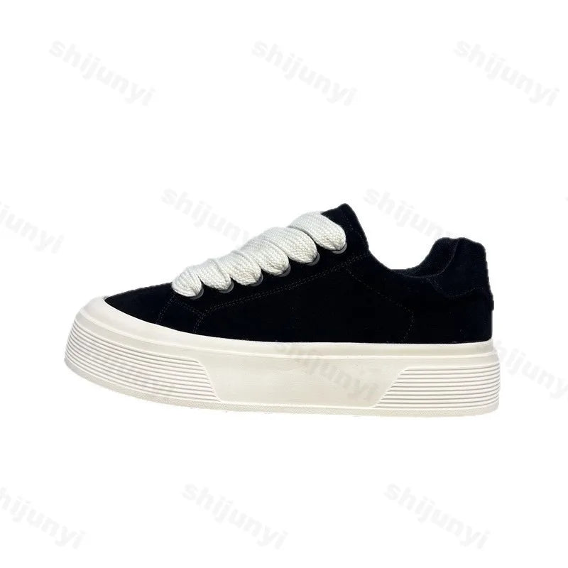 Men Vulcanized Shoes 2025 Autumn Outdoor Fashion Running Shoe Casual Sneaker Thick Sole Anti Slip Sport Shoes Zapatos Hombres