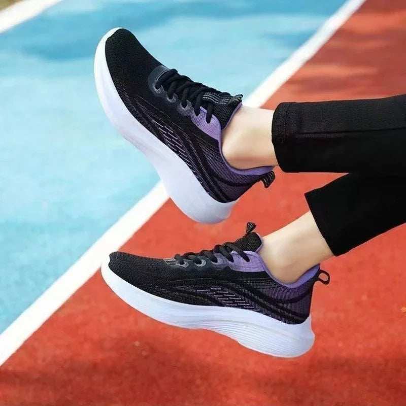 2026 Breathable Lace-up Vulcanize Shoes for Women Air Mesh Athletic Sneakers Lightweight Air Mesh Outdoor Sports Training Shoes