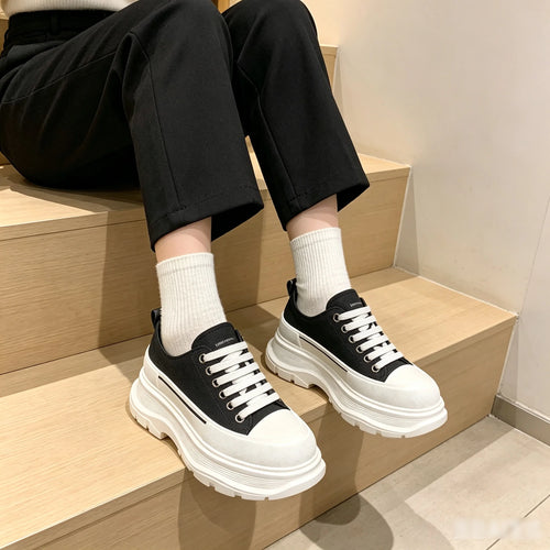 5CM New Women's Platform Canvas Shoes Casual Versatile Shoes Multifunctional Fashionable Breathable Boutique Comfortable Shoes