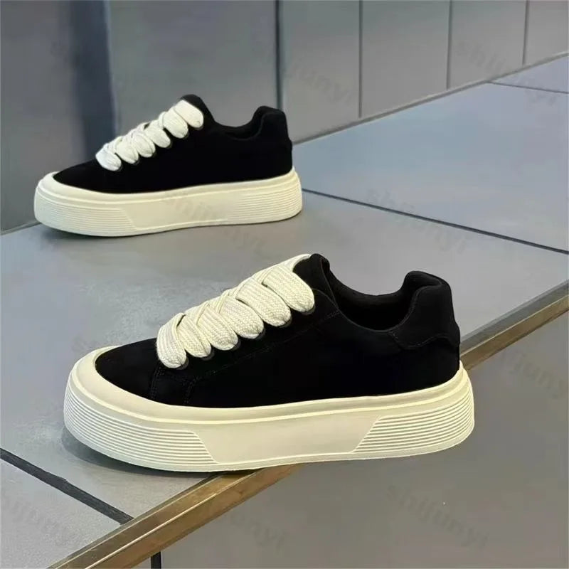 Men Vulcanized Shoes 2025 Autumn Outdoor Fashion Running Shoe Casual Sneaker Thick Sole Anti Slip Sport Shoes Zapatos Hombres