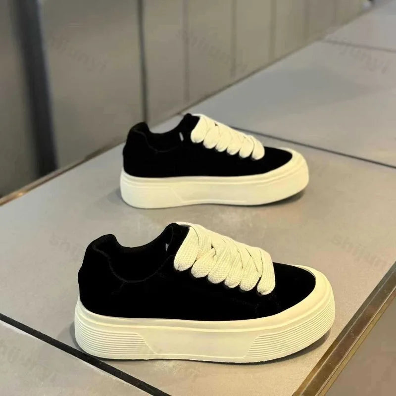 Men Vulcanized Shoes 2025 Autumn Outdoor Fashion Running Shoe Casual Sneaker Thick Sole Anti Slip Sport Shoes Zapatos Hombres