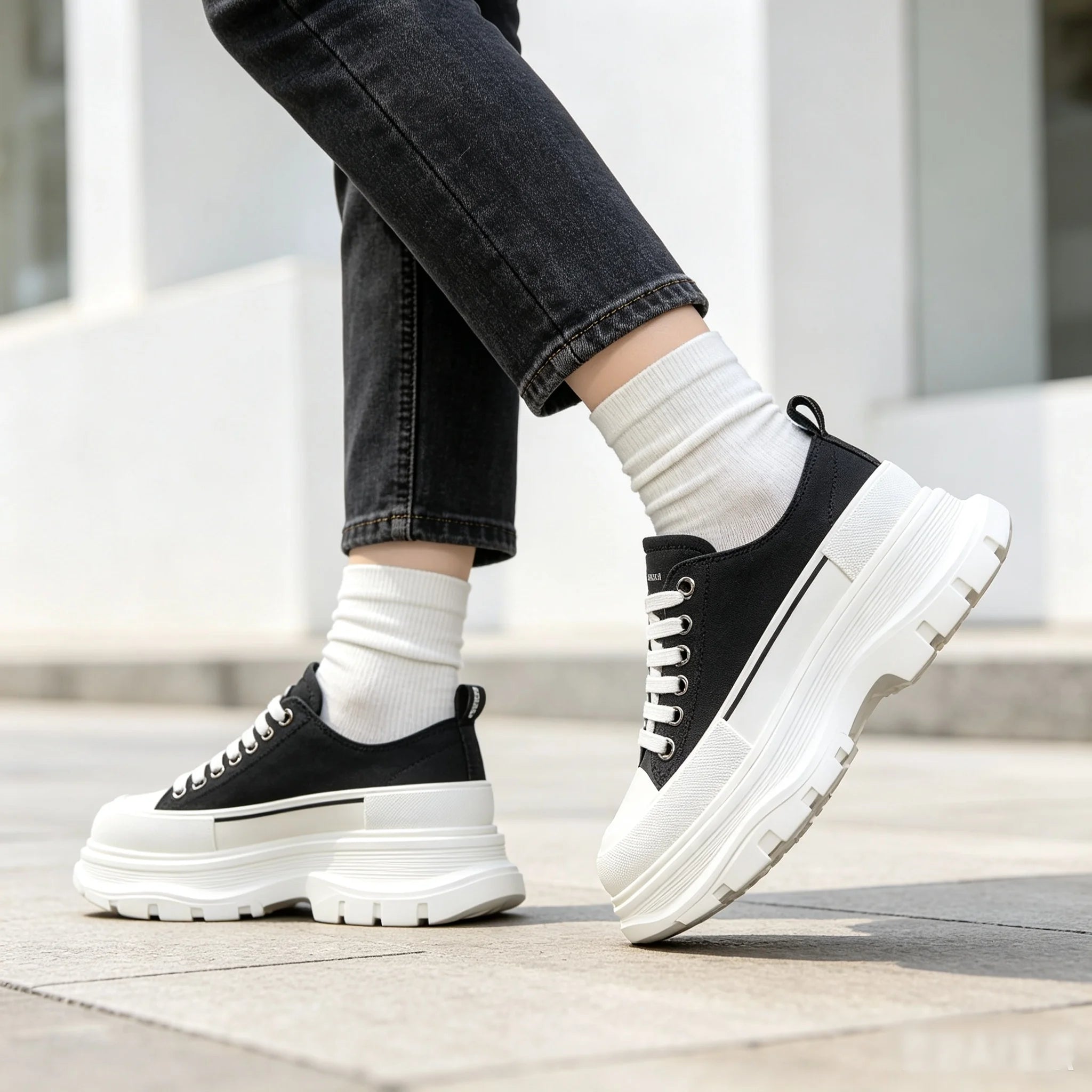 5CM New Women's Platform Canvas Shoes Casual Versatile Shoes Multifunctional Fashionable Breathable Boutique Comfortable Shoes