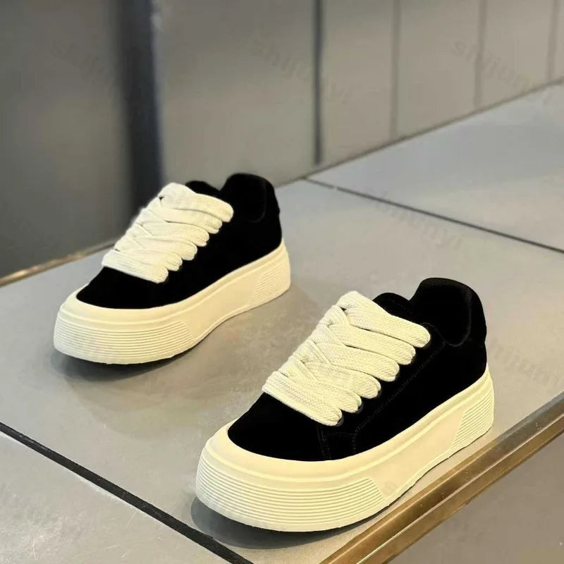 Men Vulcanized Shoes 2025 Autumn Outdoor Fashion Running Shoe Casual Sneaker Thick Sole Anti Slip Sport Shoes Zapatos Hombres