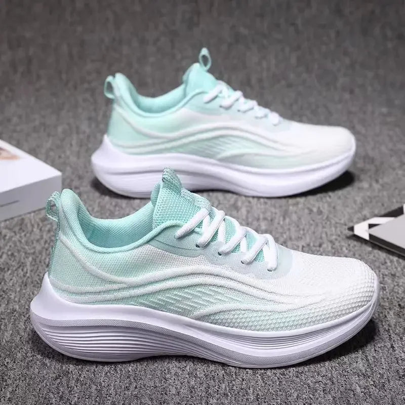 2026 Breathable Lace-up Vulcanize Shoes for Women Air Mesh Athletic Sneakers Lightweight Air Mesh Outdoor Sports Training Shoes