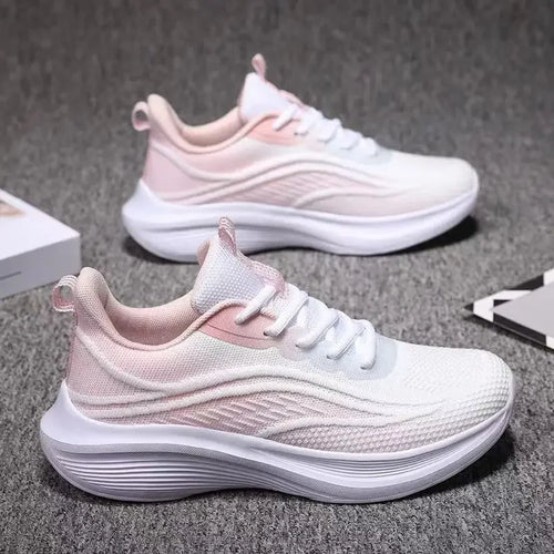 2026 Breathable Lace-up Vulcanize Shoes for Women Air Mesh Athletic Sneakers Lightweight Air Mesh Outdoor Sports Training Shoes