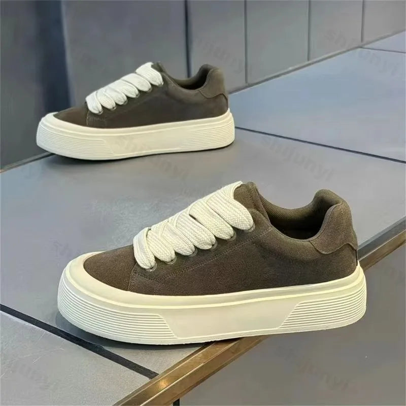 Men Vulcanized Shoes 2025 Autumn Outdoor Fashion Running Shoe Casual Sneaker Thick Sole Anti Slip Sport Shoes Zapatos Hombres