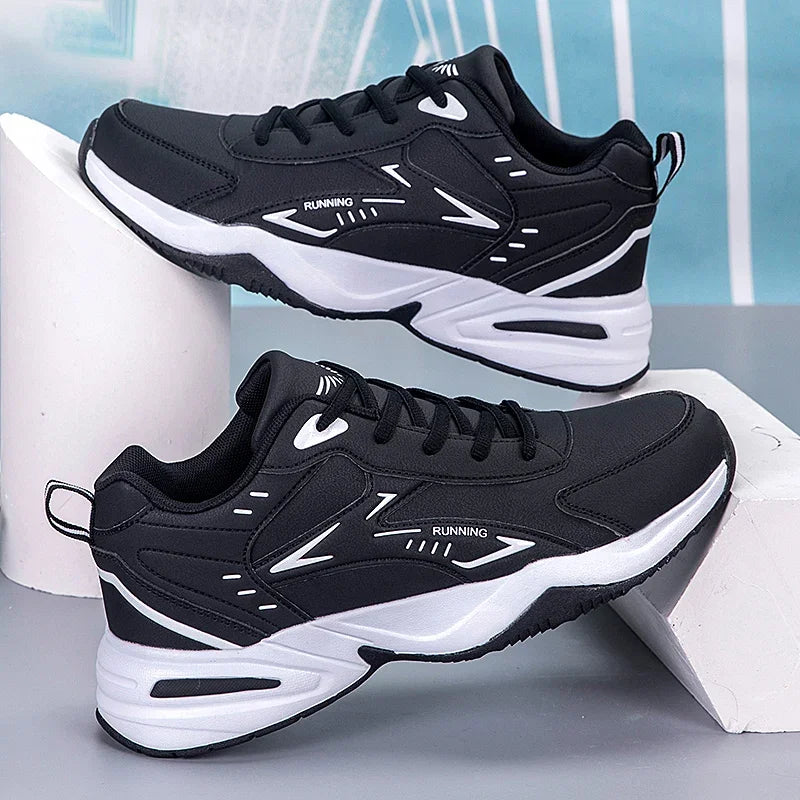 Chunky Sneaker for Men Thick Sole Versatile 2025 New Trend Mesh Lace Up Breathable Casual Sports Shoes Increased Soft Soles